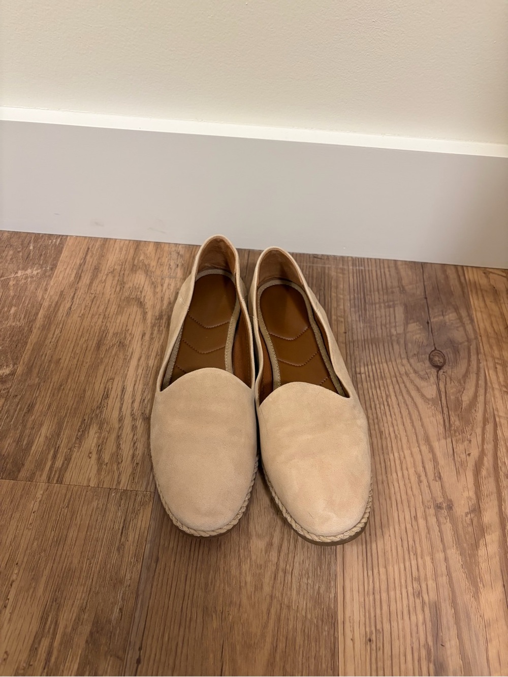 Franco Sarto Beige Suede Flats